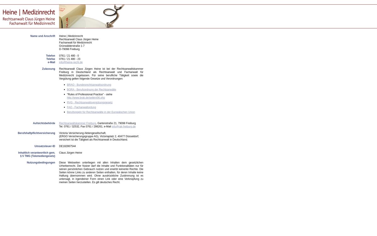 https://www.heine-medizinrecht.de